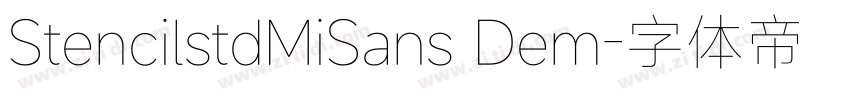 StencilstdMiSans Dem字体转换